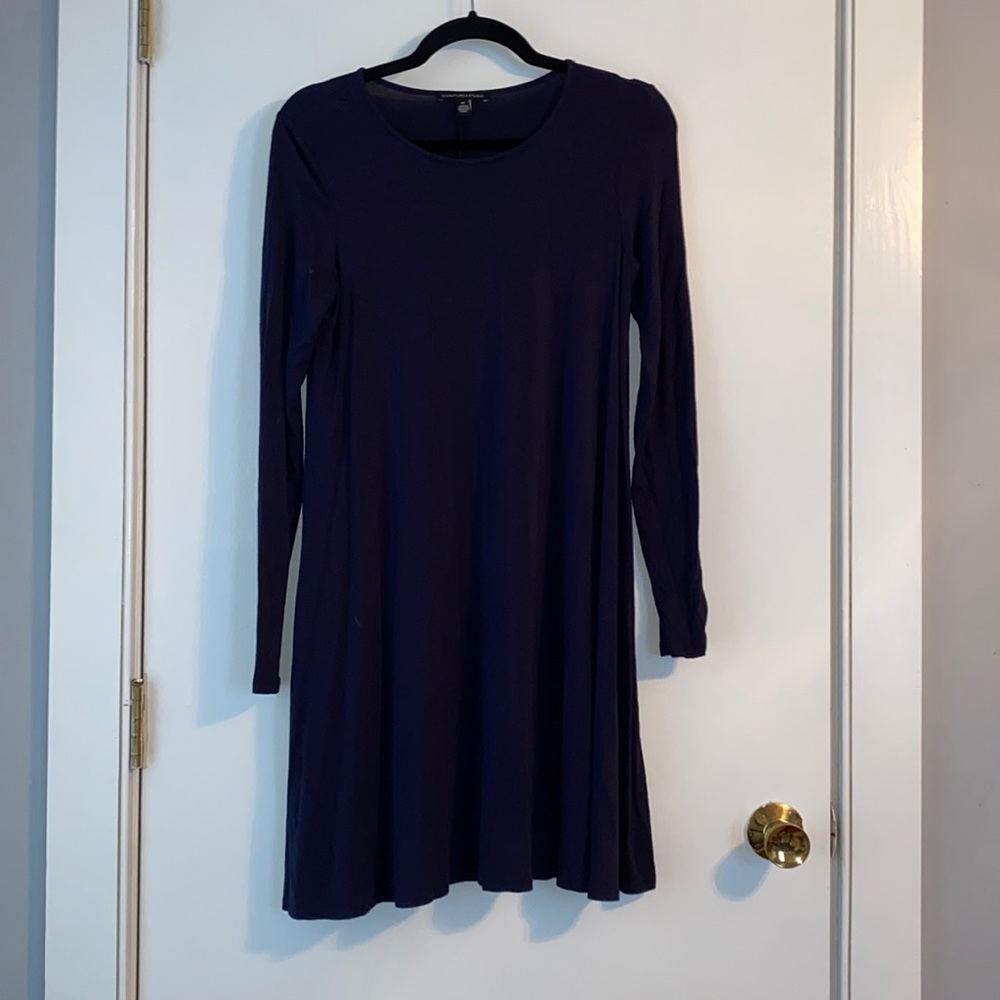 Navy Blue Long Sleeve Dress